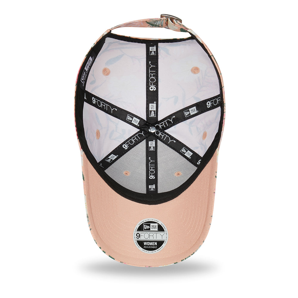 New Era Damen 9FORTY L.A. Dodgers Baseball Cap - MLB Floral - Rosa