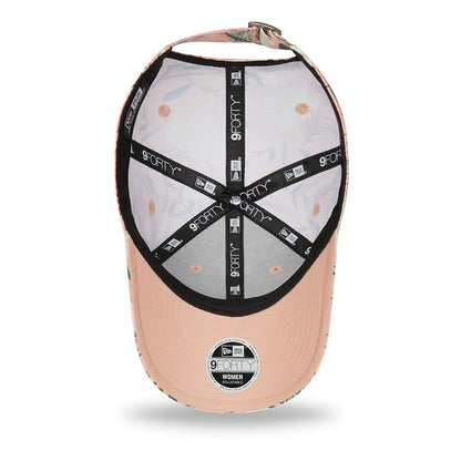 New Era Damen 9FORTY L.A. Dodgers Baseball Cap - MLB Floral - Rosa