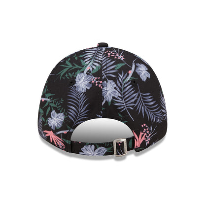 New Era Damen 9FORTY II New York Yankees Baseball Cap - MLB Floral - Schwarz-Weiß