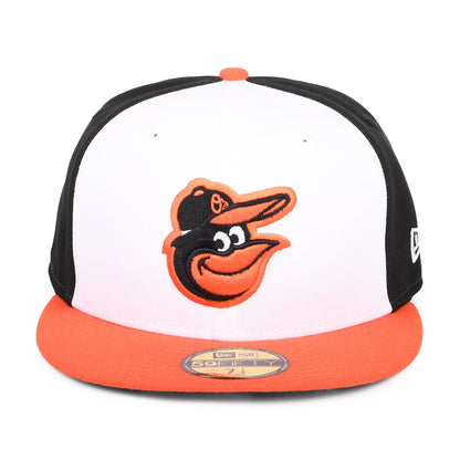 New Era 59FIFTY Baltimore Orioles Baseball Cap - MLB On Field AC Perf - Weiß-Orange