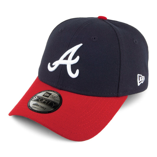 New Era 9FORTY Atlanta Braves Baseball Cap - League - Marineblau-Rot