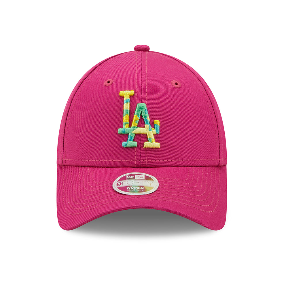 New Era Damen 9FORTY II L.A. Dodgers Baseball Cap - MLB Camo Infill - Rosa-Tarnfarben