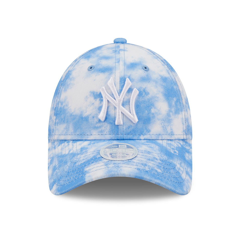 New Era 9FORTY New York Yankees Baseball Cap MLB Tie Dye - Hellblau-Weiß