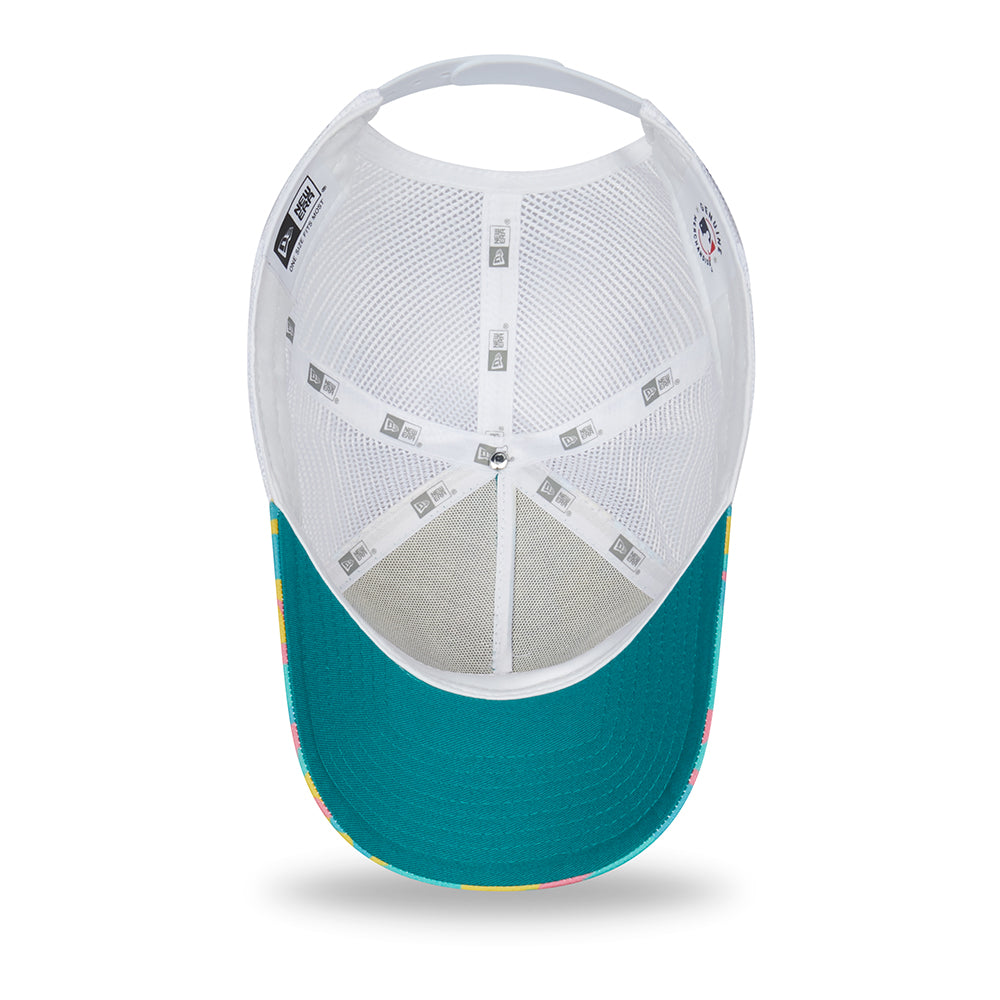 New Era A-Frame New York Yankees Trucker Cap - MLB Camo Pack - Türkis-Weiß