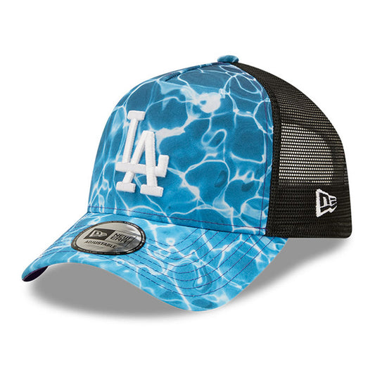 New Era 9FORTY A-Frame L.A. Dodgers Trucker Cap - MLB Summer City - Blau-Schwarz