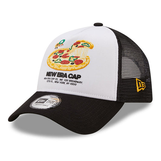 New Era A-Frame Pizza Trucker Cap - Food Pack - Schwarz-Weiß