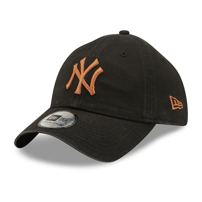 New Era 9TWENTY New York Yankees Baseball Cap - MLB League Essential Casual Classic - Schwarz-Toffee