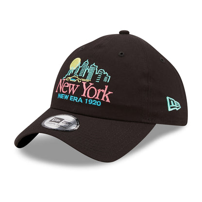 New Era 9TWENTY New York Baseball Cap - Script Casual Classic - Schwarz