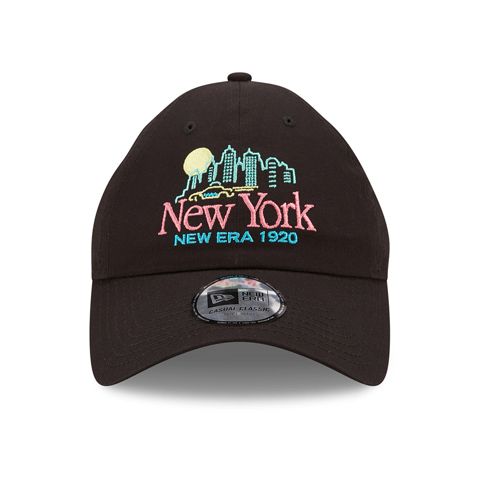 New Era 9TWENTY New York Baseball Cap - Script Casual Classic - Schwarz