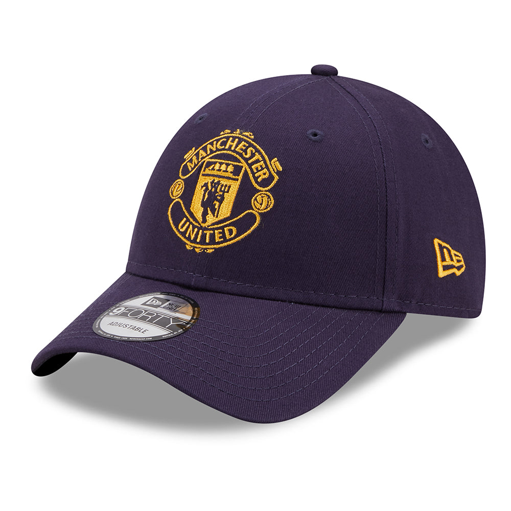 New Era 9FORTY Manchester United Baseball Cap Seasonal Colour Pop - Marineblau