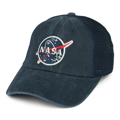 NASA Raglan Bones Trucker Cap - Marineblau