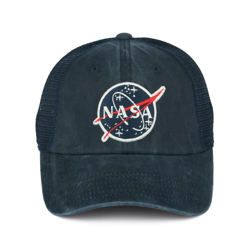 NASA Raglan Bones Trucker Cap - Marineblau