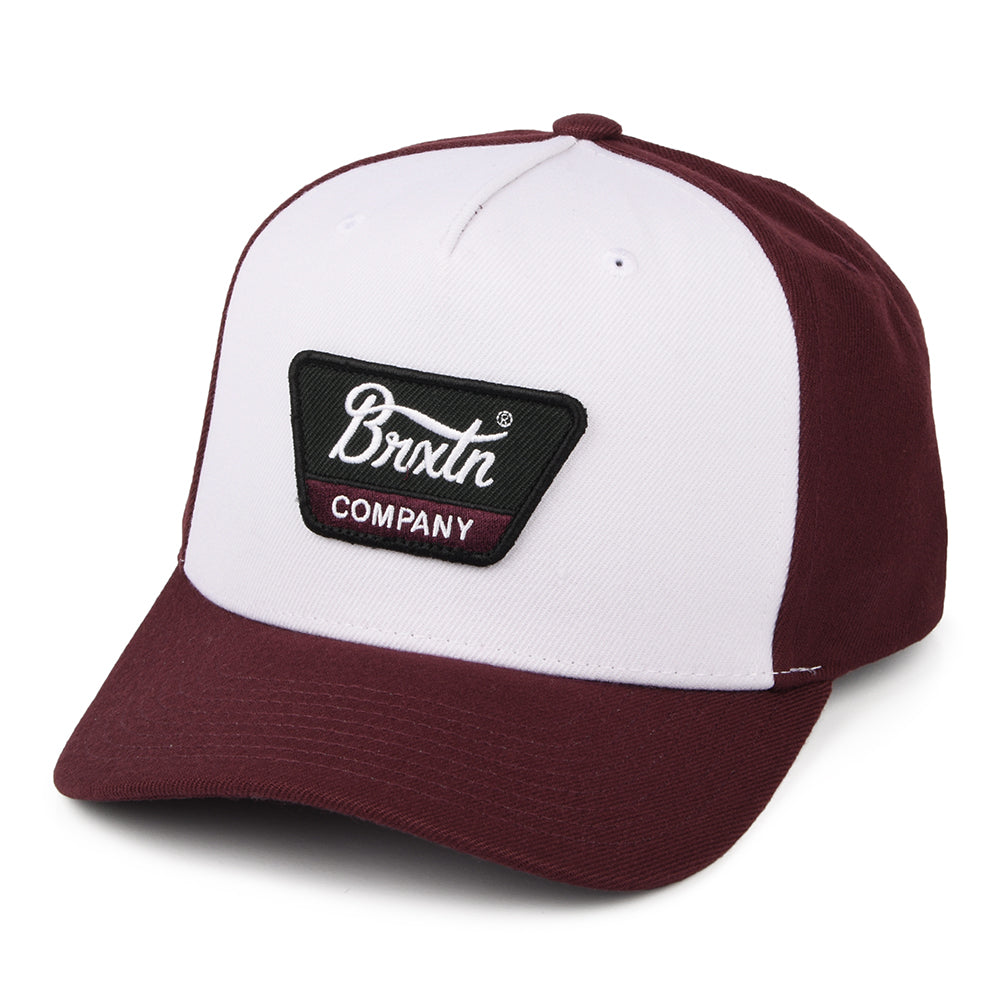 Brixton Linwood C NetPlus MP Snapback Cap - Weiß-Mahagoni