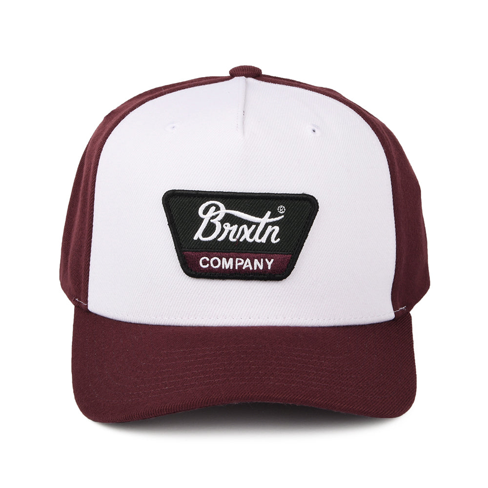 Brixton Linwood C NetPlus MP Snapback Cap - Weiß-Mahagoni