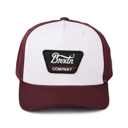 Brixton Linwood C NetPlus MP Snapback Cap - Weiß-Mahagoni