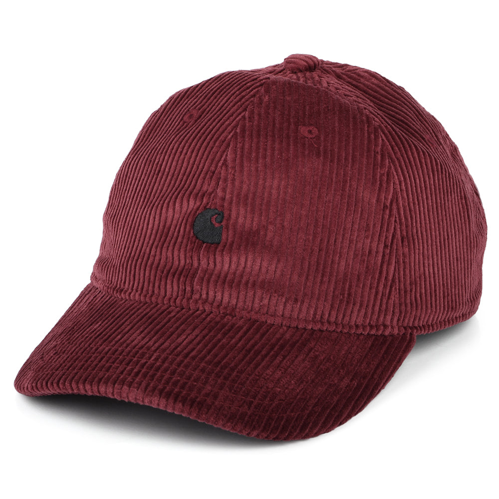 Carhartt WIP Harlem Kord Baseball Cap - Weinrot