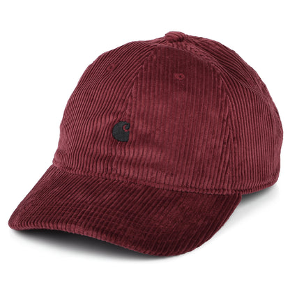 Carhartt WIP Harlem Kord Baseball Cap - Weinrot