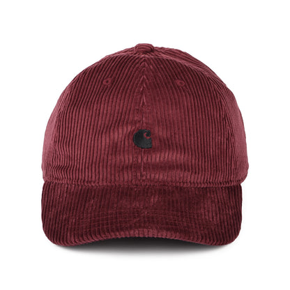 Carhartt WIP Harlem Kord Baseball Cap - Weinrot