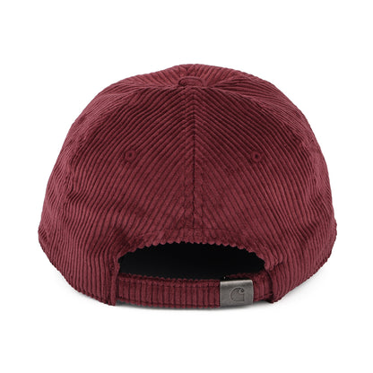Carhartt WIP Harlem Kord Baseball Cap - Weinrot
