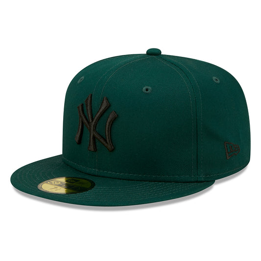 New Era 59FIFTY New York Yankees Baseball Cap - MLB League Essential II - Dunkelgrün-Schwarz