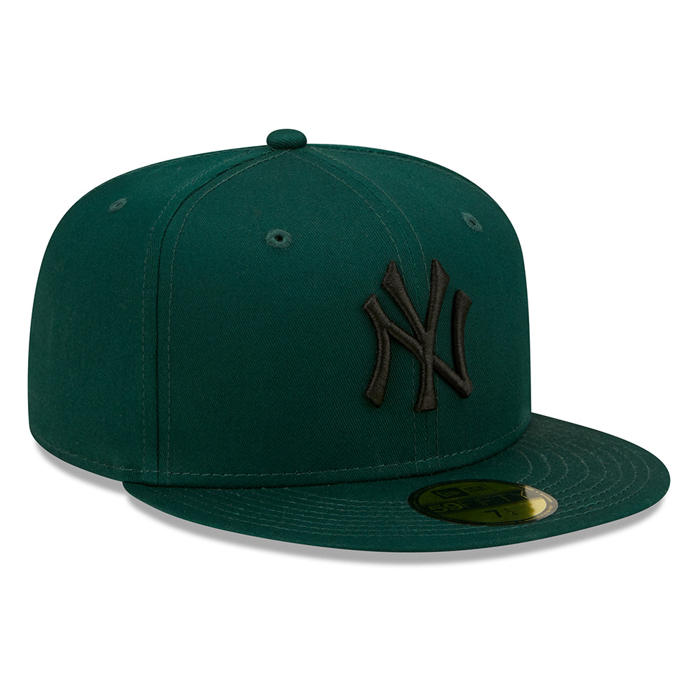 New Era 59FIFTY New York Yankees Baseball Cap - MLB League Essential II - Dunkelgrün-Schwarz