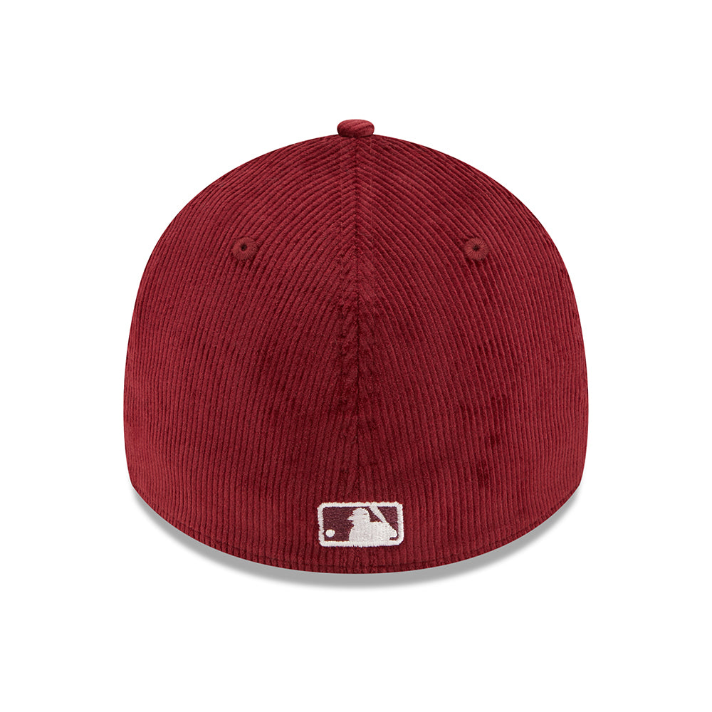 New Era 39THIRTY Boston Red Sox Baseball Cap - MLB Cord - Kastanienbraun-Weiß