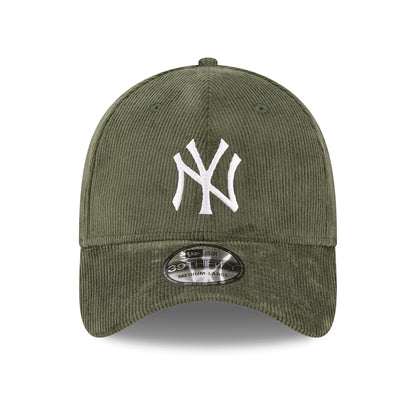 New Era 39THIRTY New York Yankees Baseball Cap - MLB Cord - Dunkelgrün-Weiß
