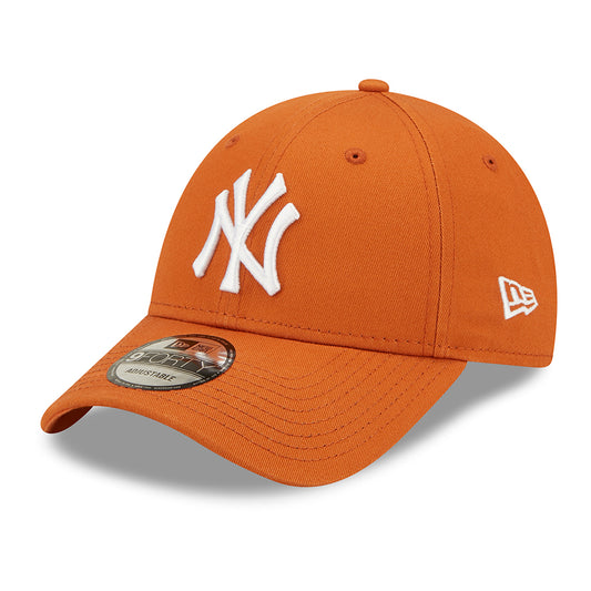 New Era 9FORTY New York Yankees Baseball Cap - MLB League Essential II - Rostrot-Weiß