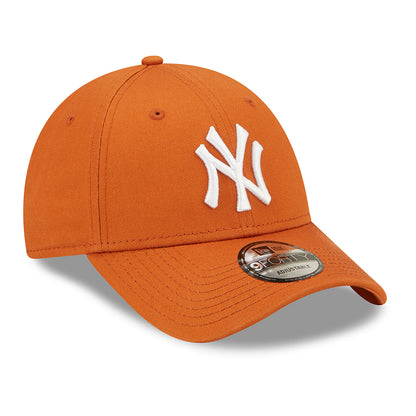 New Era 9FORTY II New York Yankees Baseball Cap - MLB League Essential - Rostrot-Weiß