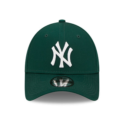 New Era 9FORTY II New York Yankees Baseball Cap - MLB League Essential - Dunkelgrün-Weiß