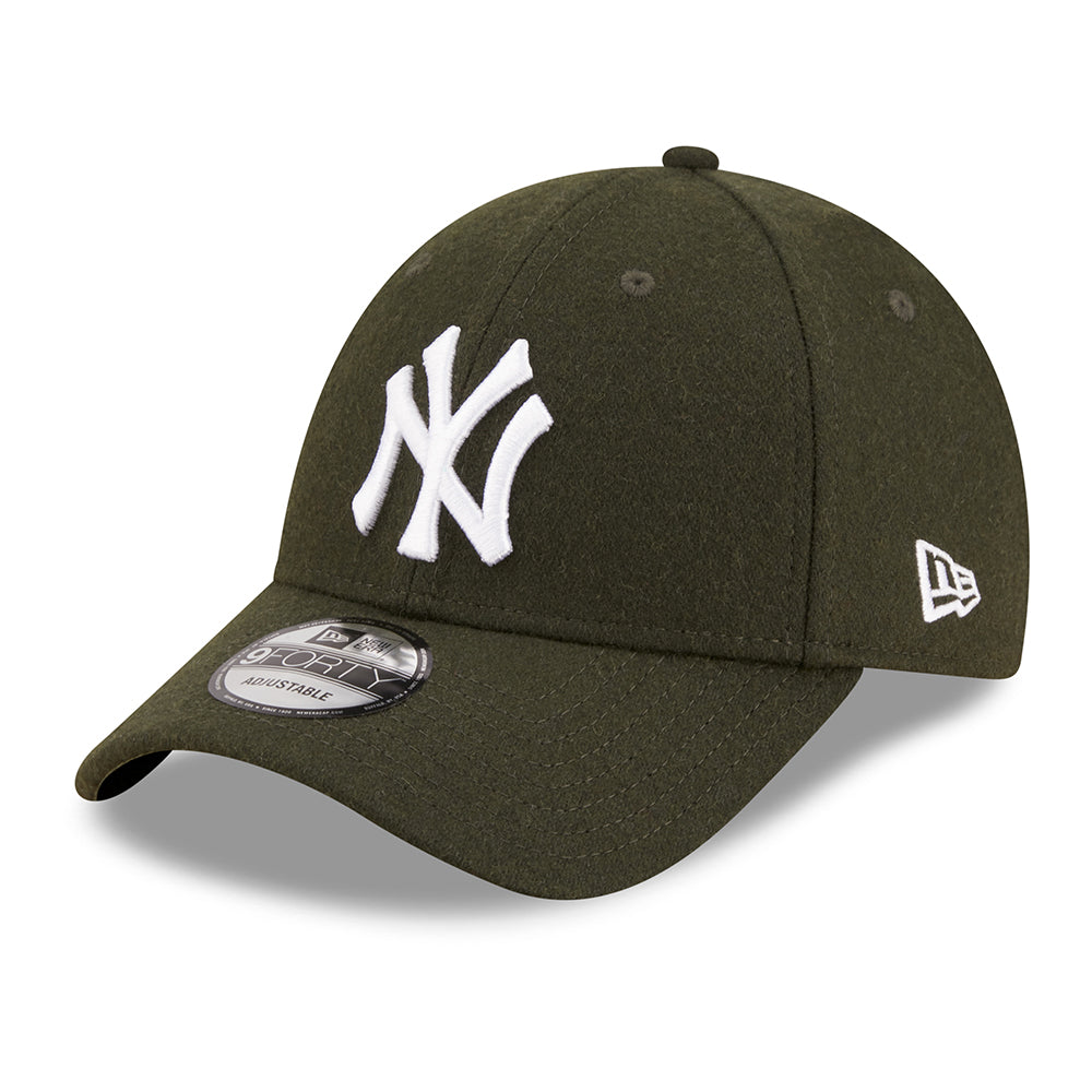 New Era 9FORTY New York Yankees Baseball Cap - MLB Melton The League - Dunkelgrün-Weiß