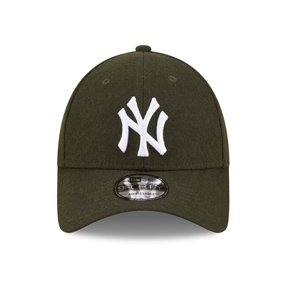 New Era 9FORTY New York Yankees Baseball Cap - MLB Melton The League - Dunkelgrün-Weiß
