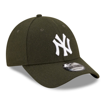 New Era 9FORTY New York Yankees Baseball Cap - MLB Melton The League - Dunkelgrün-Weiß