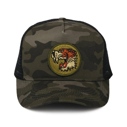 Triumph Motorcycles Chuck Trucker Cap - Tarnfarben-Schwarz