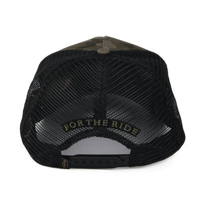 Triumph Motorcycles Chuck Trucker Cap - Tarnfarben-Schwarz