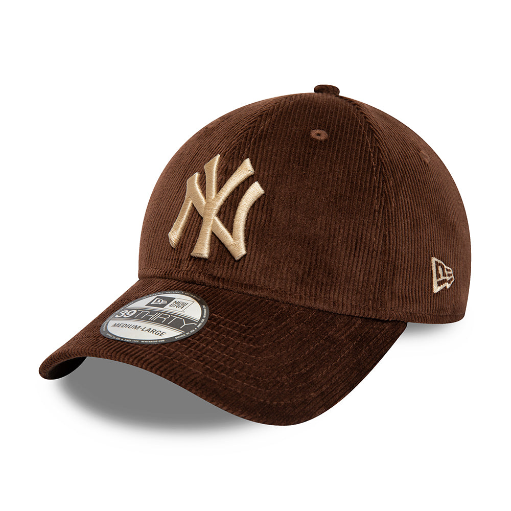 New Era 39THIRTY New York Yankees Baseball Cap - MLB Corduroy - Braun