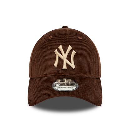 New Era 39THIRTY New York Yankees Baseball Cap - MLB Corduroy - Braun
