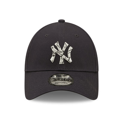 New Era 9FORTY New York Yankees Baseball Cap - MLB Marble Infill - Marineblau