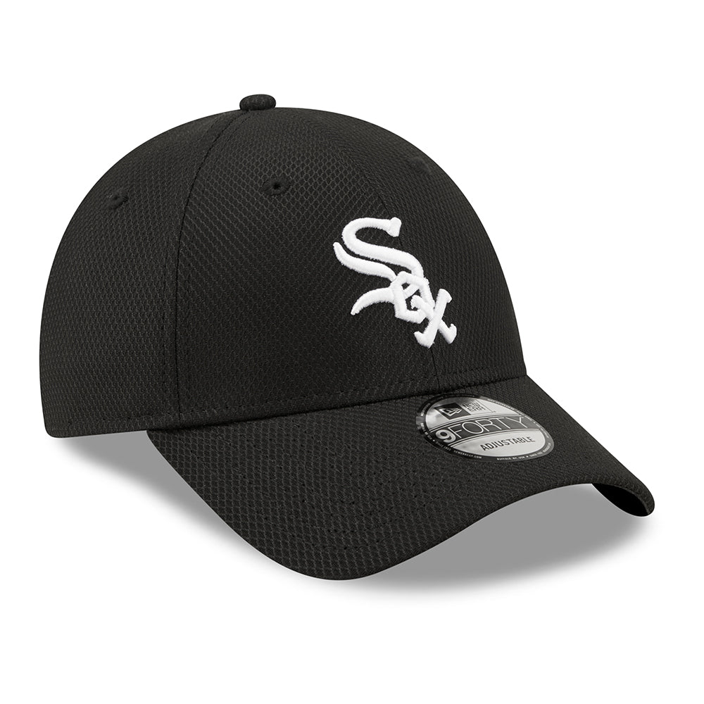 New Era 9FORTY Chicago White Sox Baseball Cap - MLB Diamond Era - Schwarz-Weiß