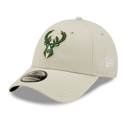 New Era 9FORTY Milwaukee Bucks Baseball Cap - NBA Essential - Steingrau