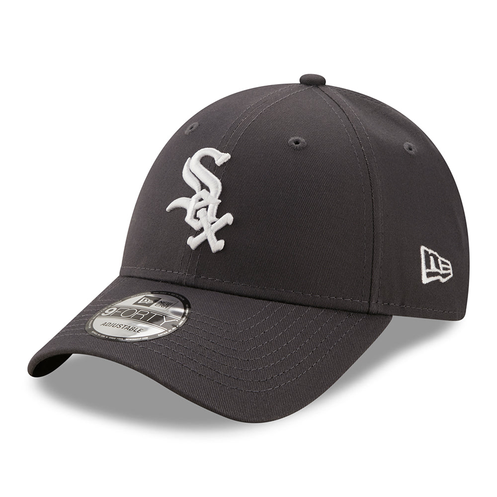 New Era 9FORTY Chicago White Sox Baseball Cap - MLB League Essential II - Graphitgrau-Weiß