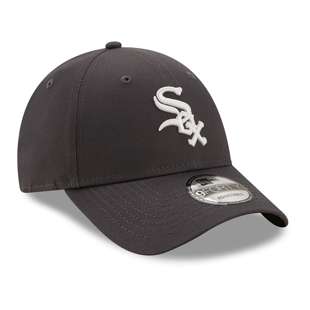 New Era 9FORTY Chicago White Sox Baseball Cap - MLB League Essential II - Graphitgrau-Weiß