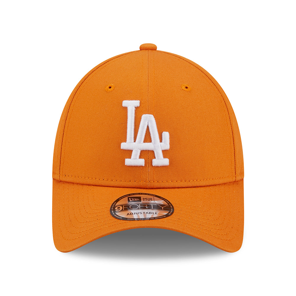 New Era 9FORTY L.A. Dodgers Baseball Cap - MLB League Essential - Orange-Weiß