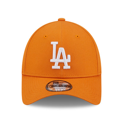 New Era 9FORTY L.A. Dodgers Baseball Cap - MLB League Essential - Orange-Weiß