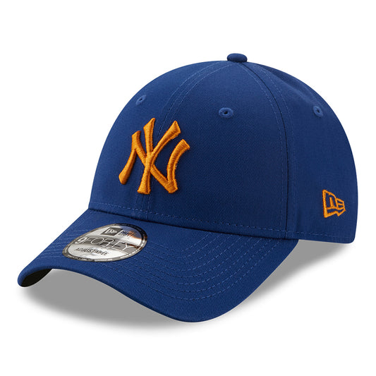 New Era 9FORTY II New York Yankees Baseball Cap - MLB League Essential - Königsblau-Orange