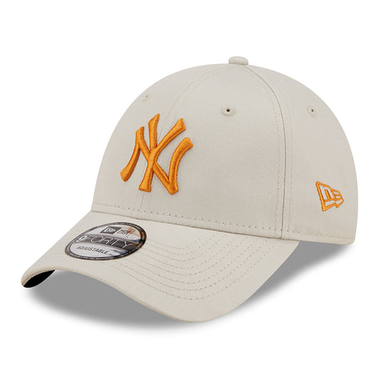 New Era 9FORTY II New York Yankees Baseball Cap - MLB League Essential - Steingrau-Orange