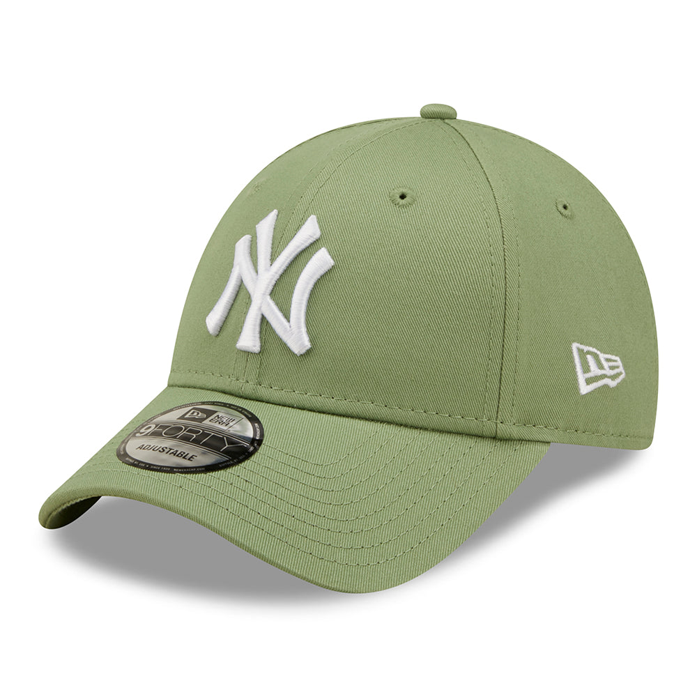 New Era 9FORTY II New York Yankees Baseball Cap - MLB League Essential - Jadegrün-Weiß