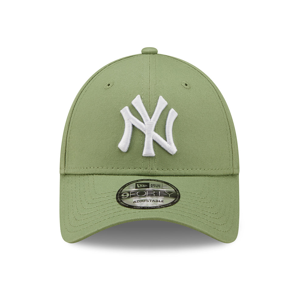 New Era 9FORTY II New York Yankees Baseball Cap - MLB League Essential - Jadegrün-Weiß