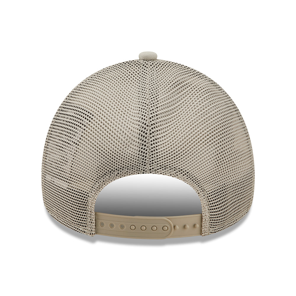 New Era 9FORTY A-Frame L.A. Dodgers Trucker Cap - MLB League Essential II - Steingrau-Orange