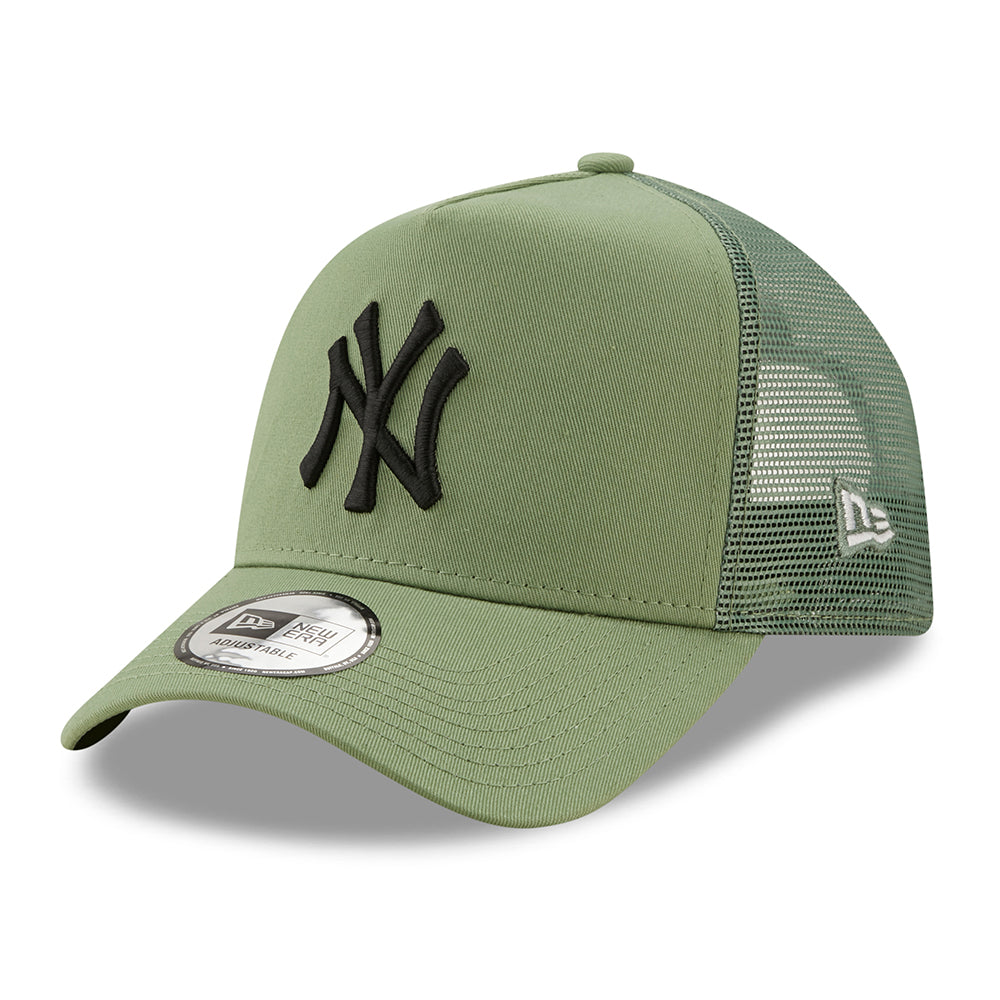 New Era 9FORTY A-Frame New York Yankees Trucker Cap - MLB League Essential - Jadegrün-Schwarz